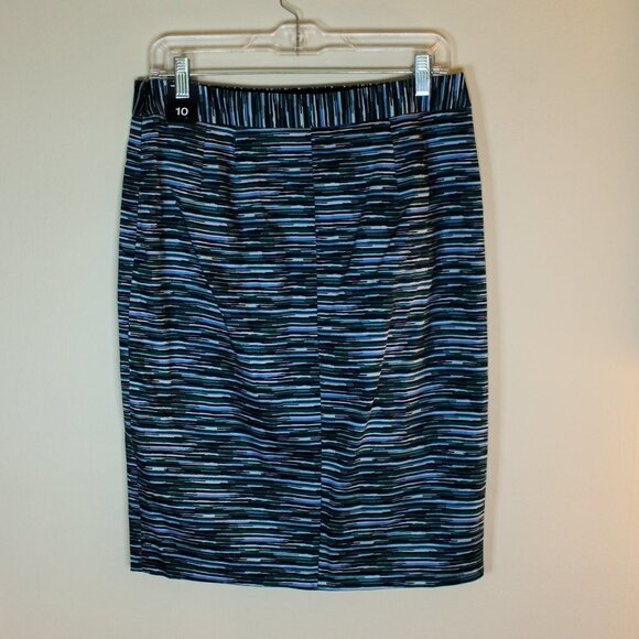 The Limited High Waist Pencil Skirt Striped NEW 10 - Picture 5 of 7